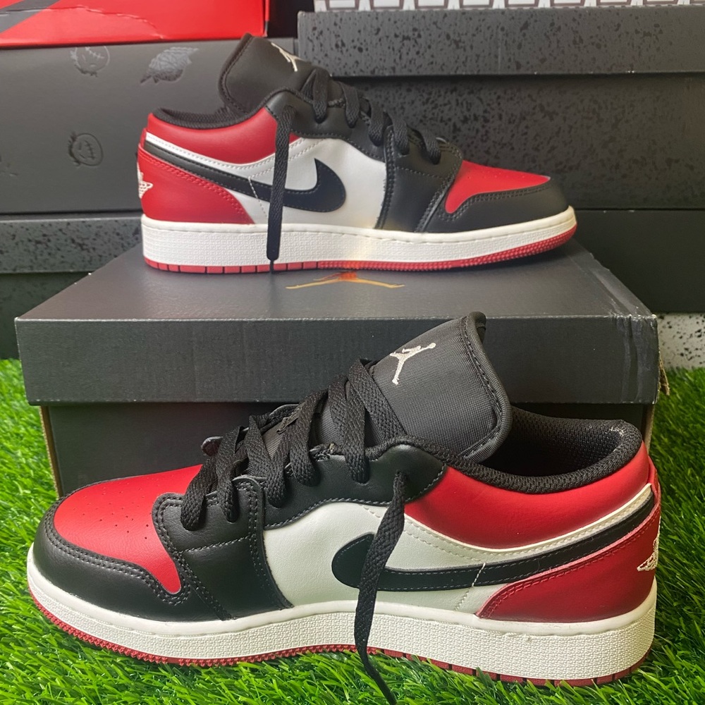 Jordan 1 Low Bred Toe Size 7 Youth